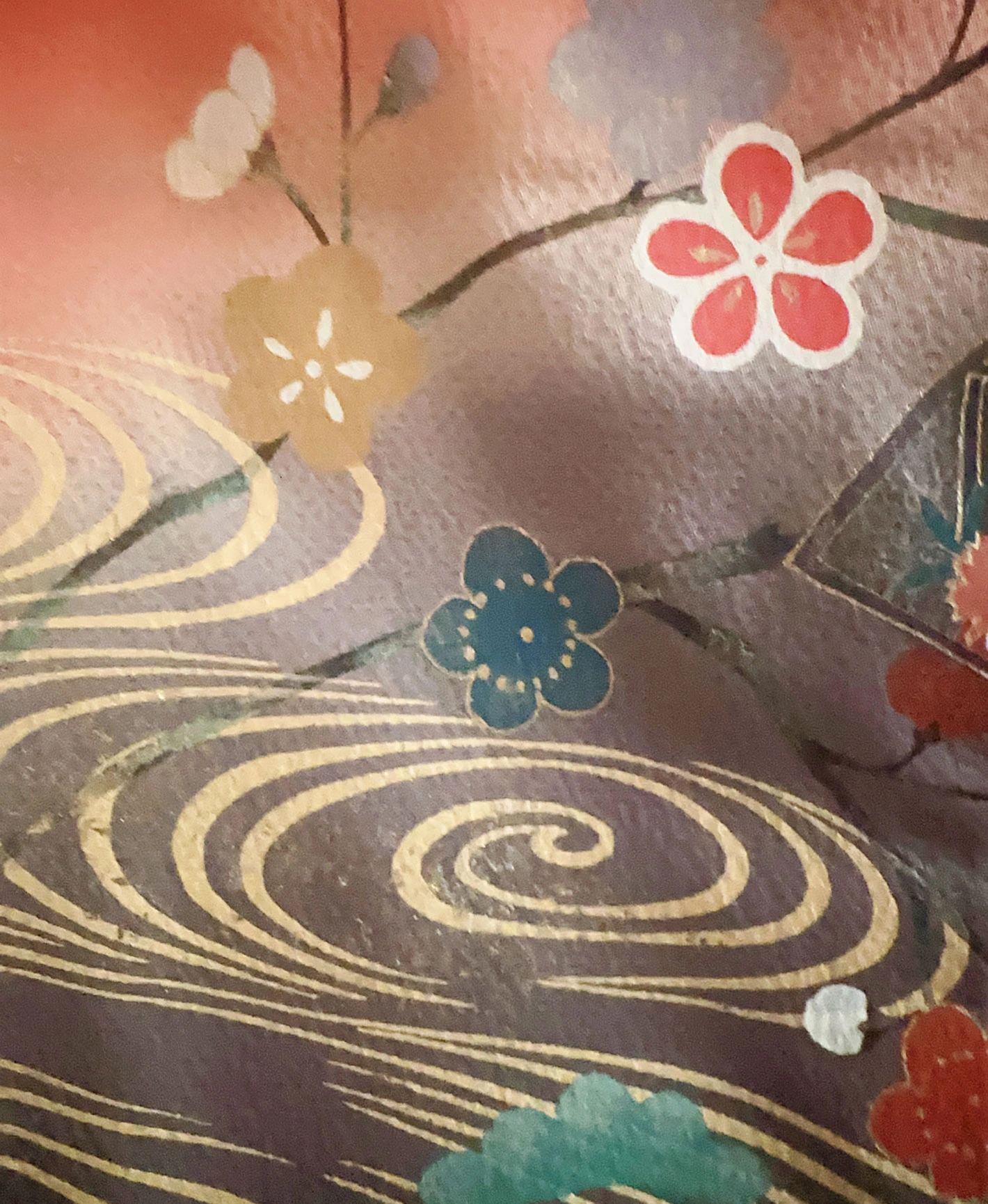 薄紅梅 ピンク系 暈し染め 金彩 牡丹 桜 流水 訪問着レンタル - 画像 8