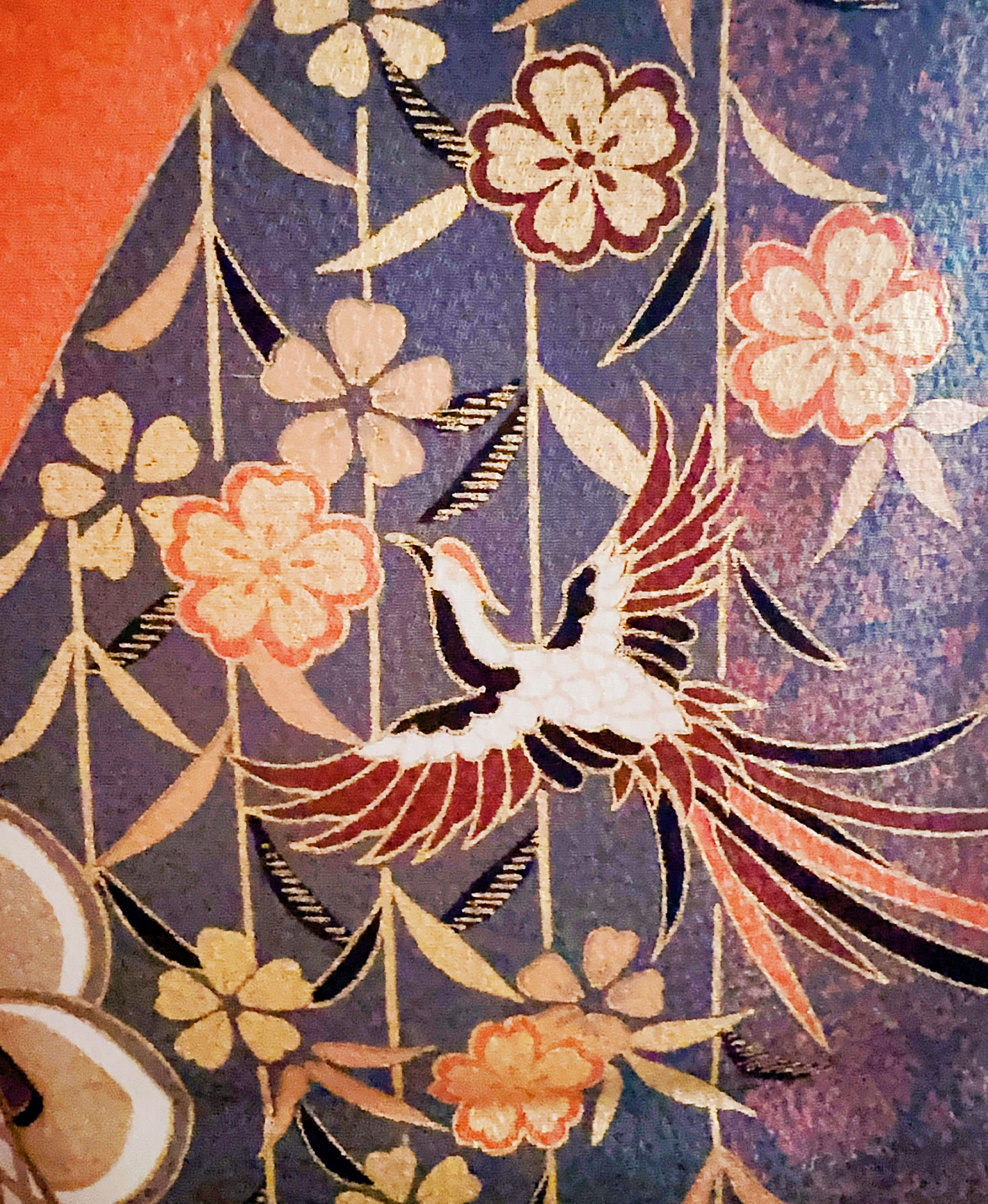 緋色 赤系 暈し染め 駒刺繍 金彩 鳳凰 枝垂れ桜 振袖レンタル - 画像 7