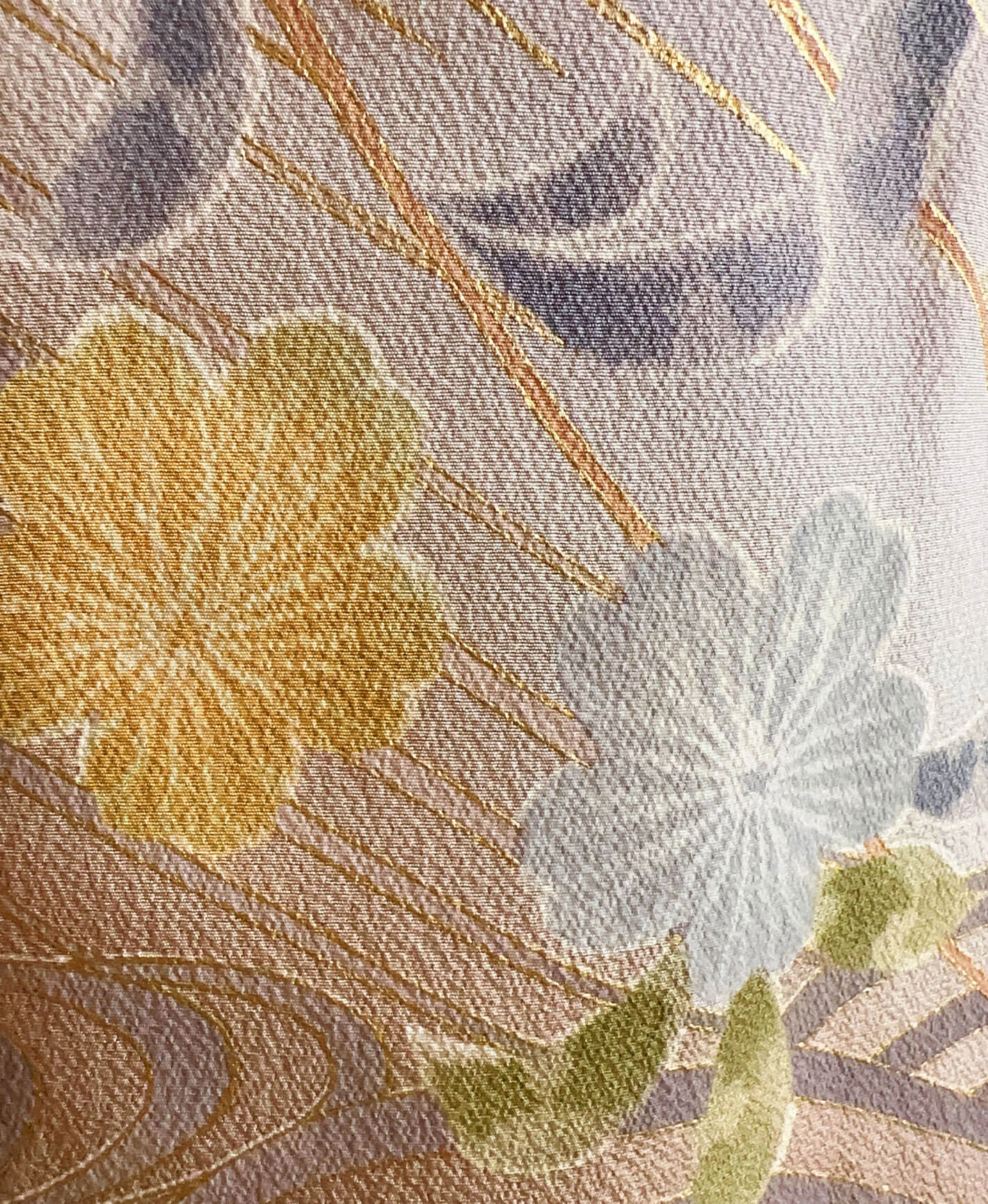 朱緋 赤系 暈し染め 手描き 枝垂れ桜 振袖レンタル - 画像 9