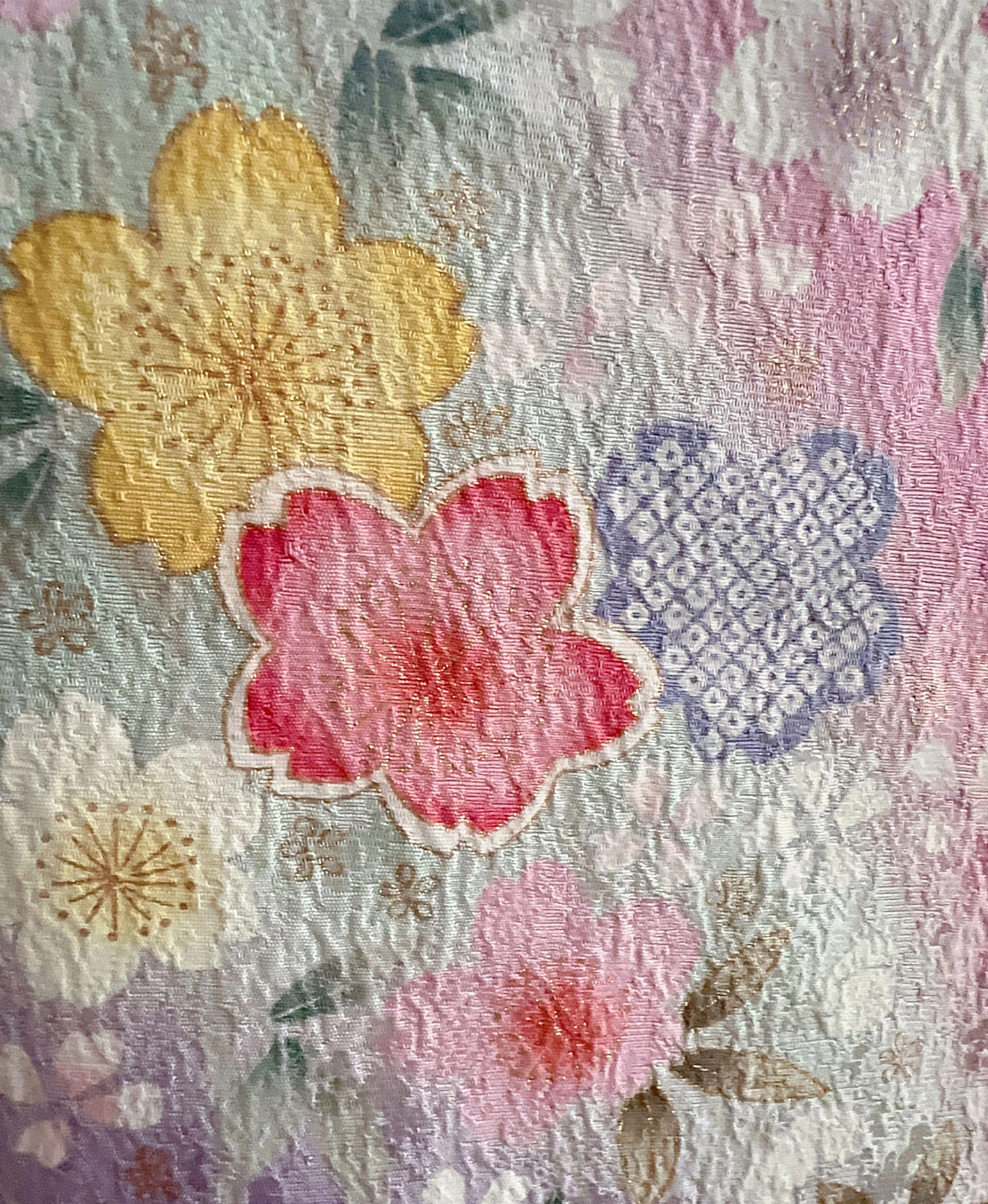 桃花色 ピンク系 暈し染め 手描き 桜吹雪 手鞠 振袖レンタル - 画像 7