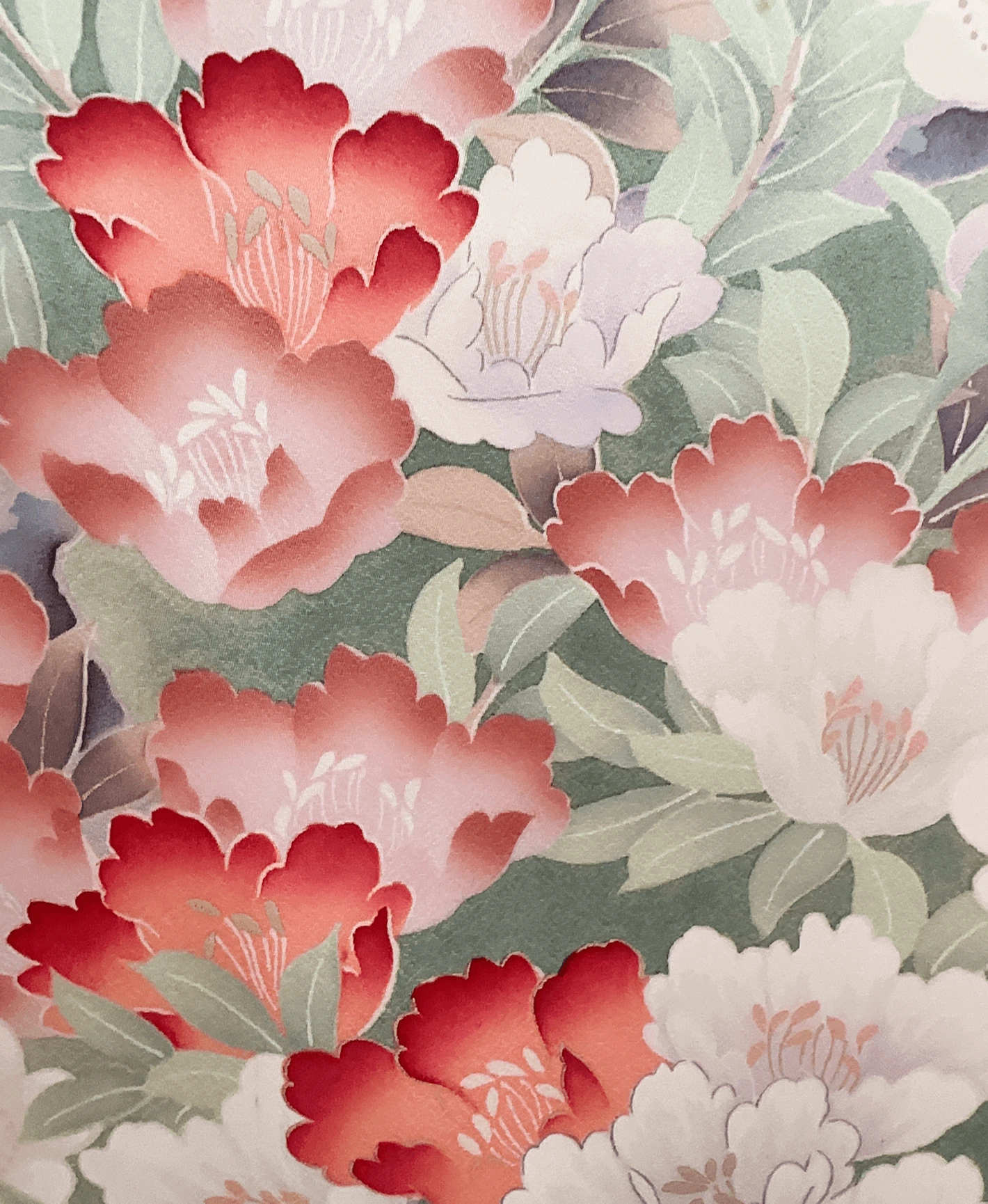 肌色 黄系 暈し染め 手描き 百花繚亂 振袖レンタル - 画像 6