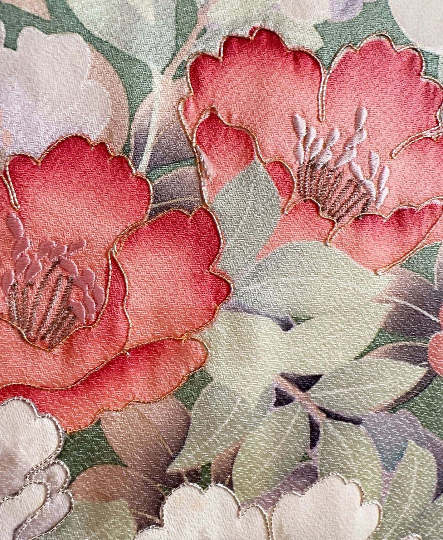 肌色 黄系 暈し染め 手描き 百花繚亂 振袖レンタル - 画像 7