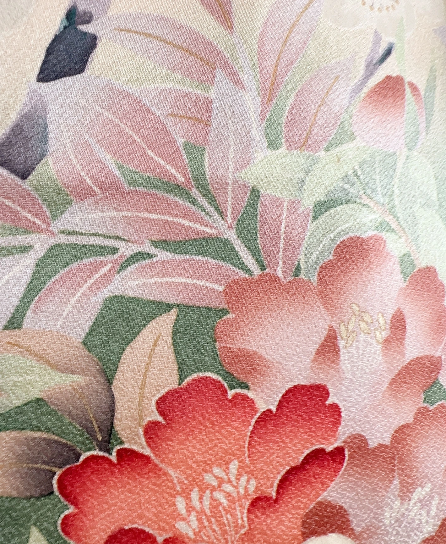 肌色 黄系 暈し染め 手描き 百花繚亂 振袖レンタル - 画像 8
