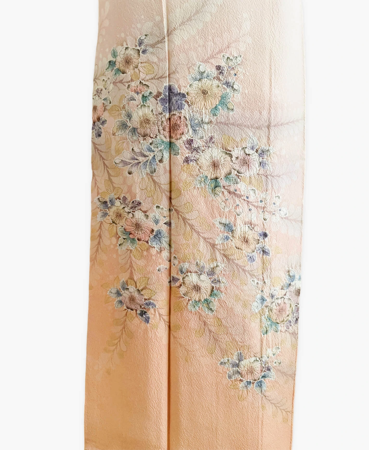 肌色 ピンク系 駒刺繍 暈し染め 金彩 家物 辻が花 手描き 訪問着レンタル - 画像 5