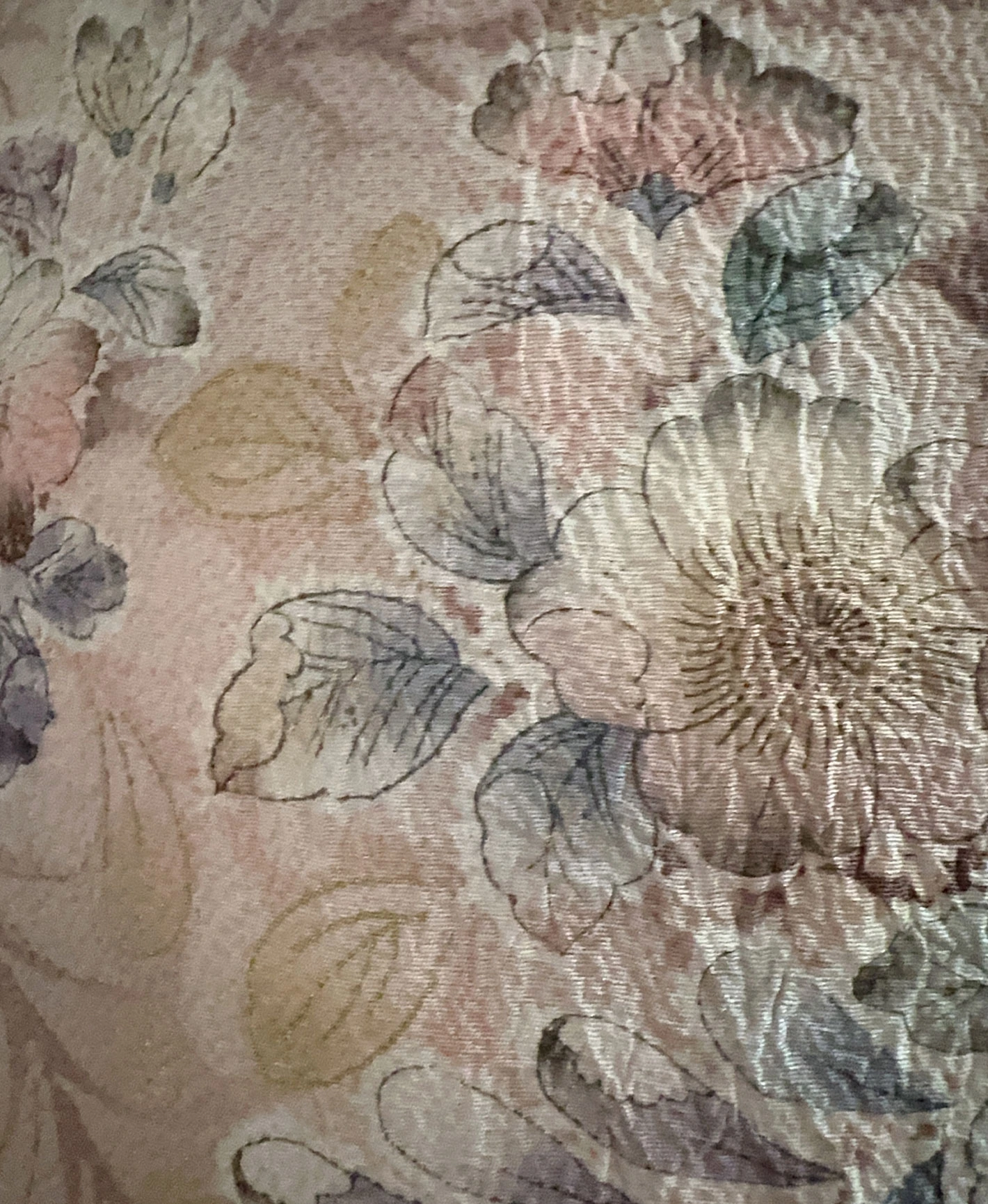 肌色 ピンク系 駒刺繍 暈し染め 金彩 家物 辻が花 手描き 訪問着レンタル - 画像 8