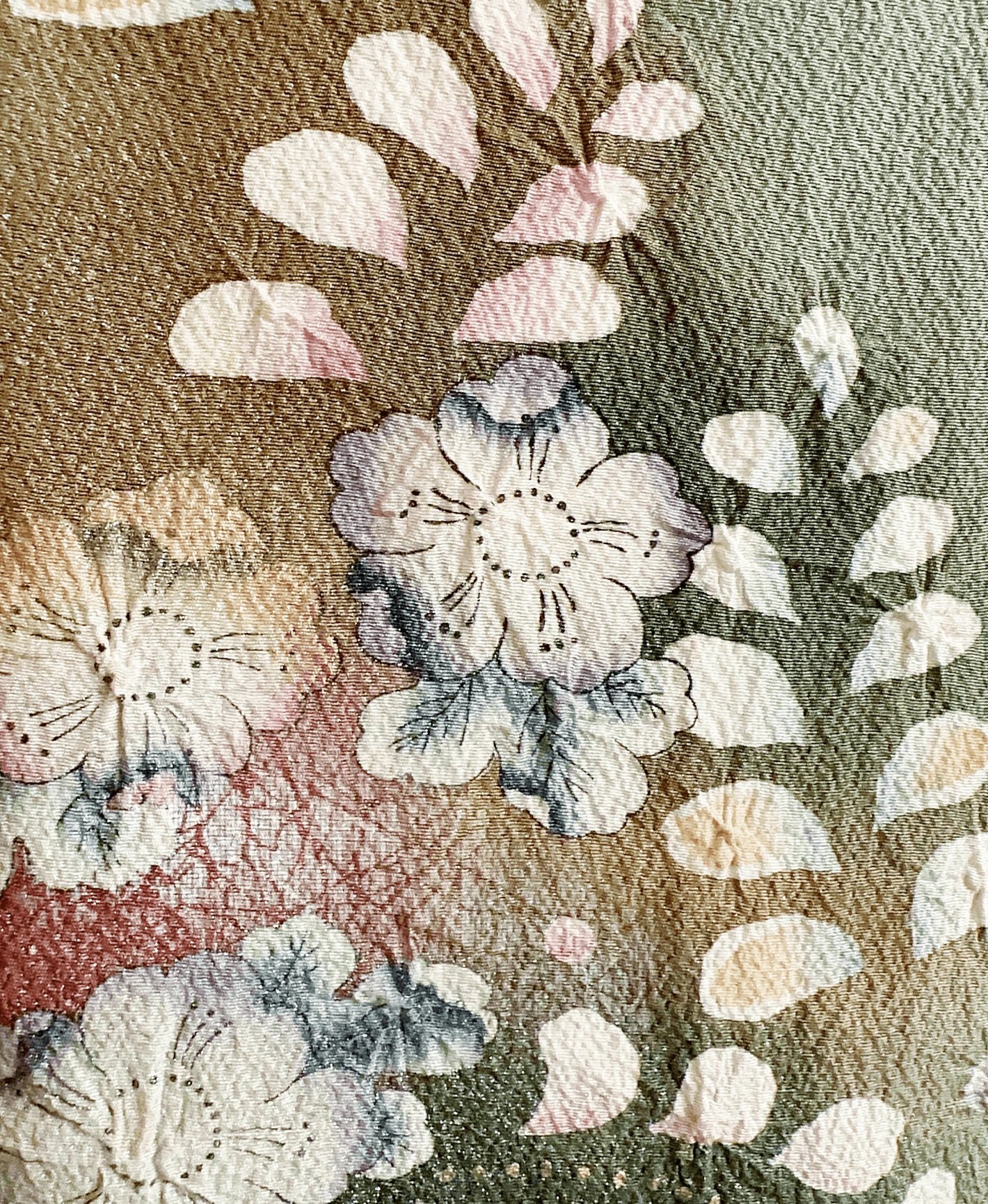 山葵色 緑系 暈し染め 絞り 辻が花 訪問着レンタル - 画像 6