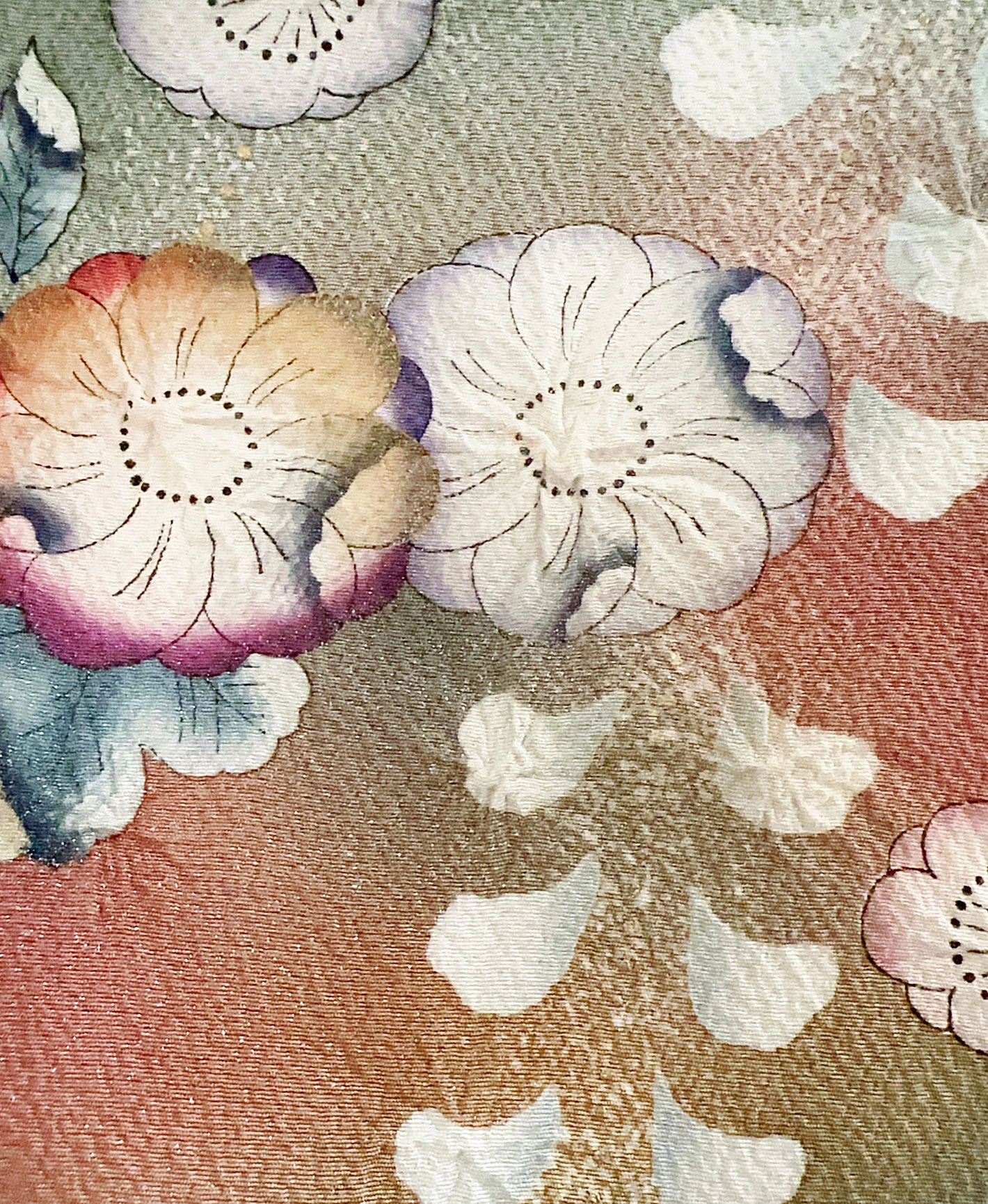 山葵色 緑系 暈し染め 絞り 辻が花 訪問着レンタル - 画像 9
