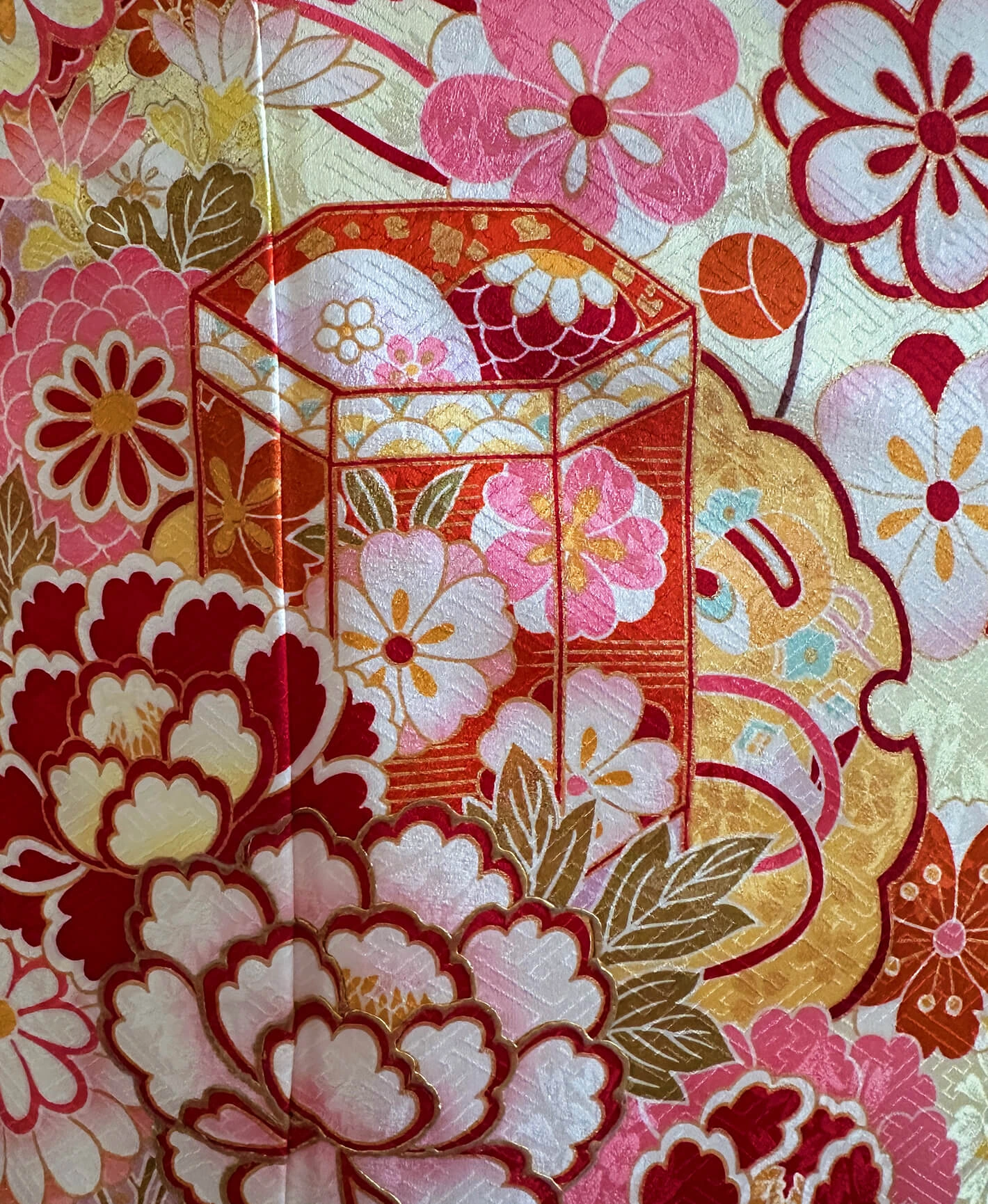 淡黄色 黄系 金彩 貝桶 百花繚乱 振袖 - 画像 6