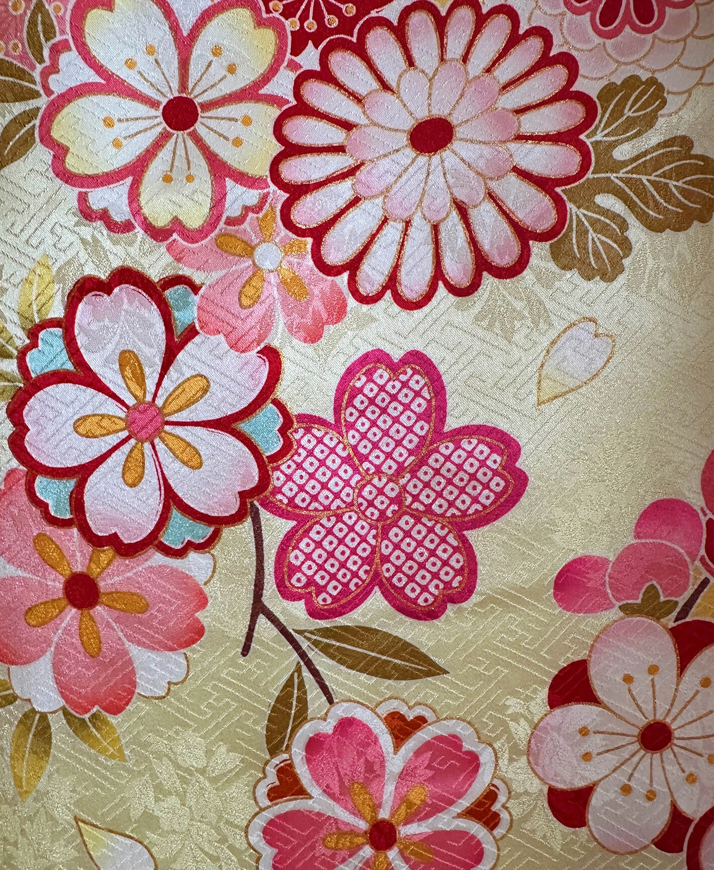 淡黄色 黄系 金彩 貝桶 百花繚乱 振袖 - 画像 8