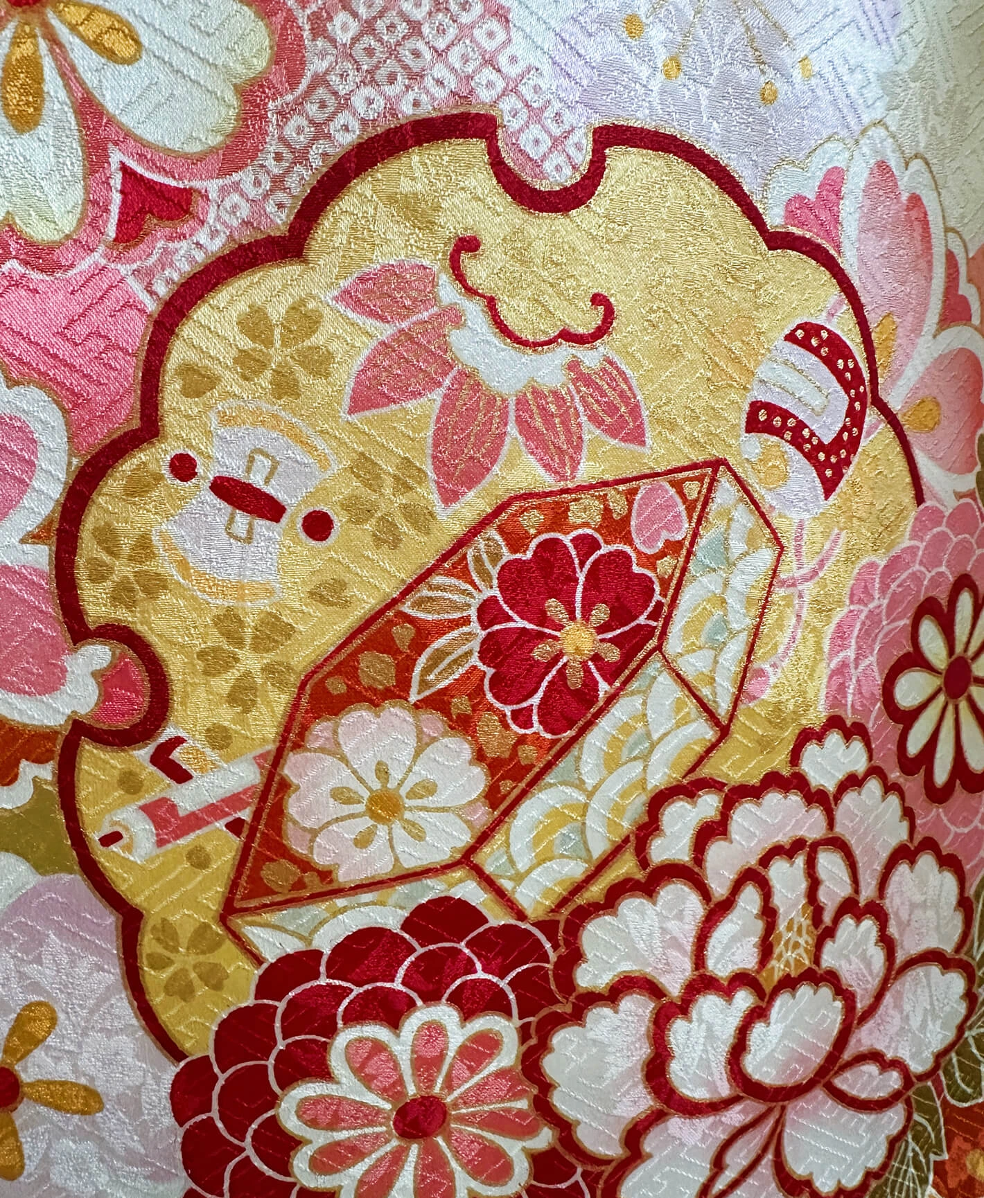 淡黄色 黄系 金彩 貝桶 百花繚乱 振袖 - 画像 9