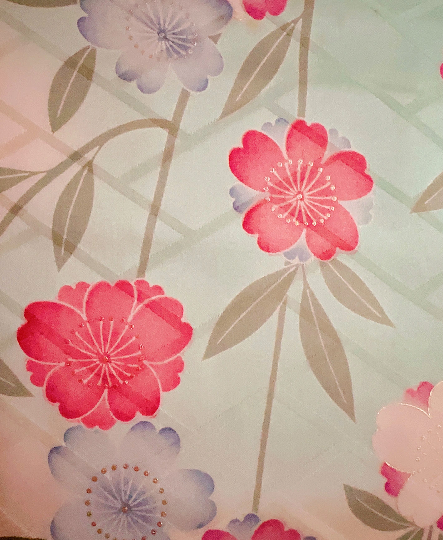 青竹色 緑系 暈し染め 駒刺繍 金彩 枝垂れ桜 振袖レンタル - 画像 7