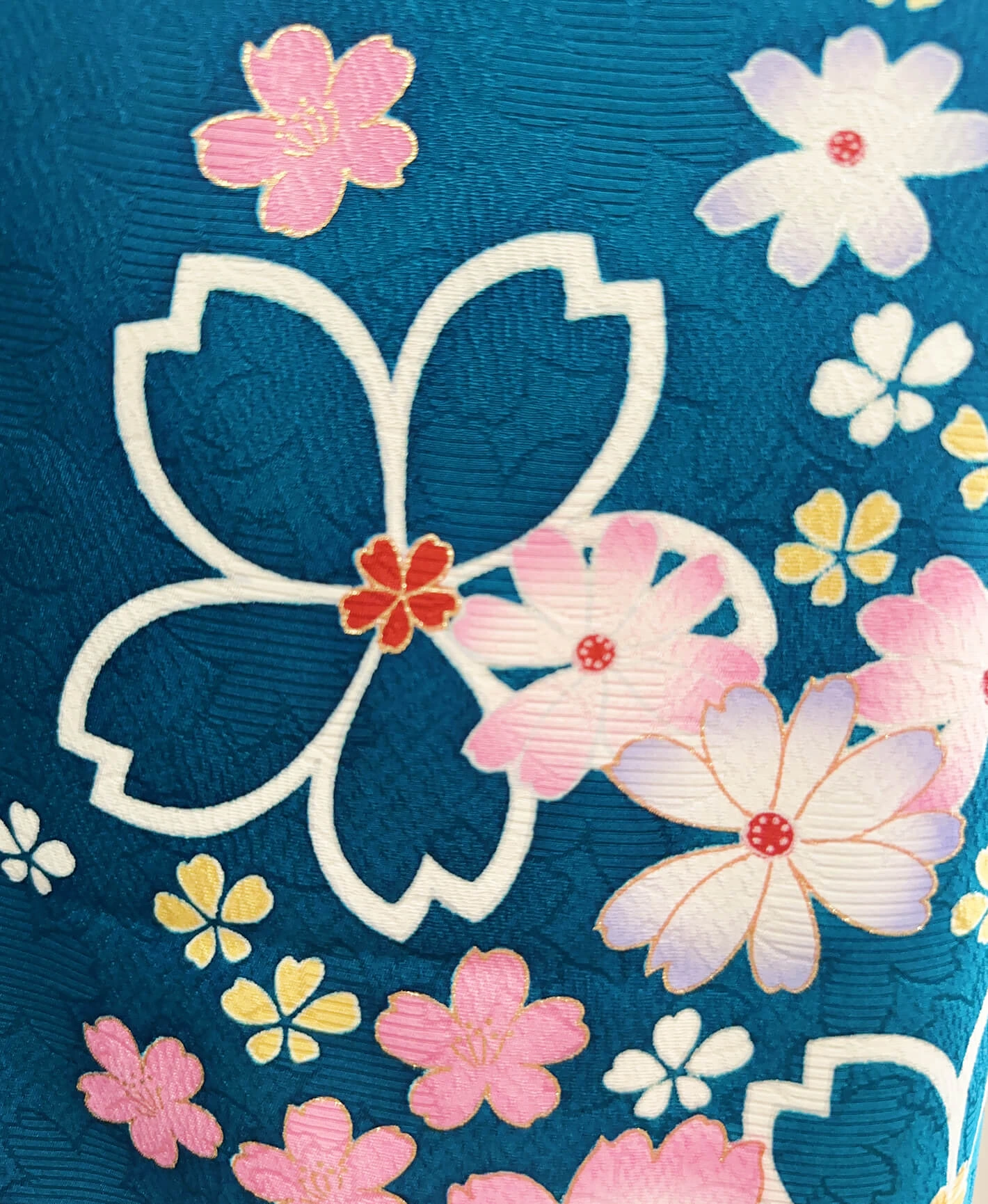 花浅葱 青系 手描き 暈し染め 百花爛漫 振袖 - 画像 9